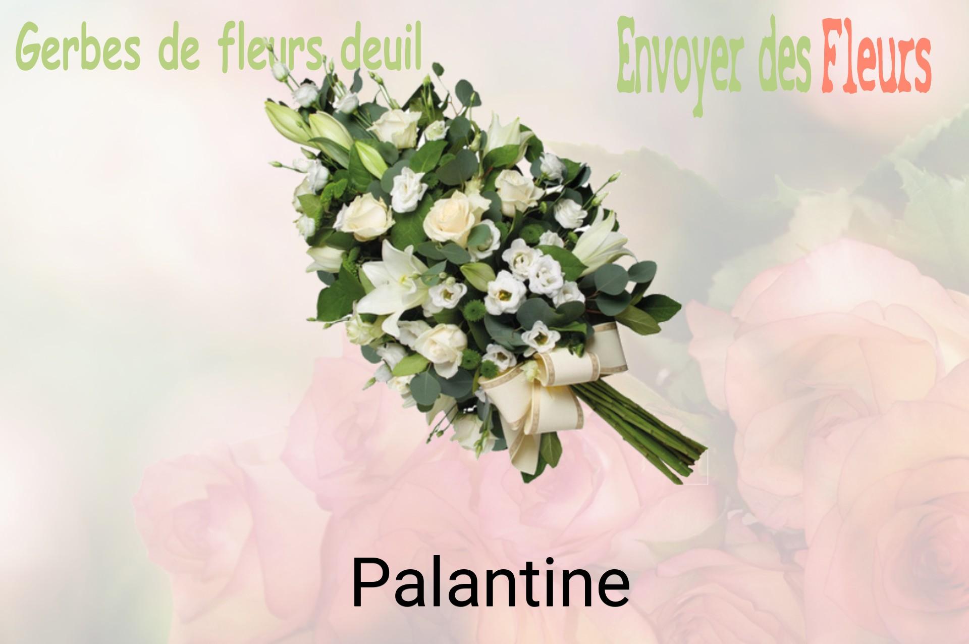 Gerbe de fleurs de deuil livrée à Palantine